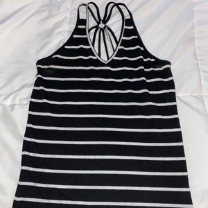 black and white tank top